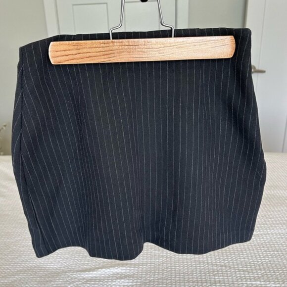 NEW XS A&F Scarlett Mini Skort Dark Grey Stripe Menswear - Picture 4 of 7